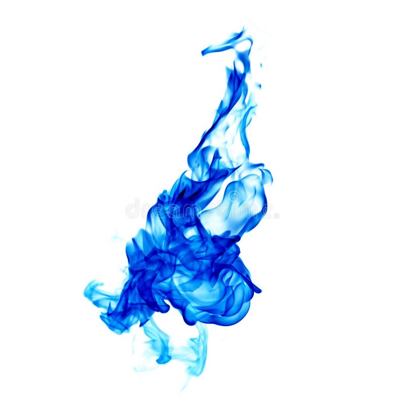 Blue Flames Isolated on White Background Stock Image Image of light