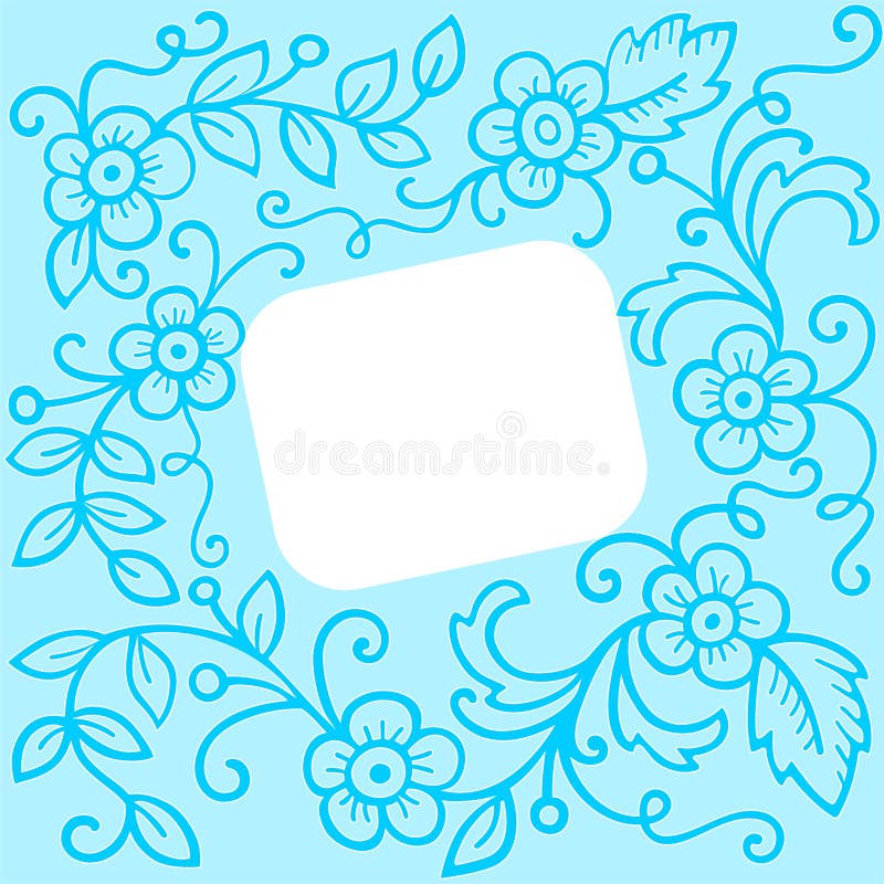 Blue floral background