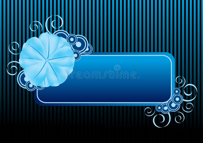 Blue Flower Banner stock vector. Illustration of flowers 5516883