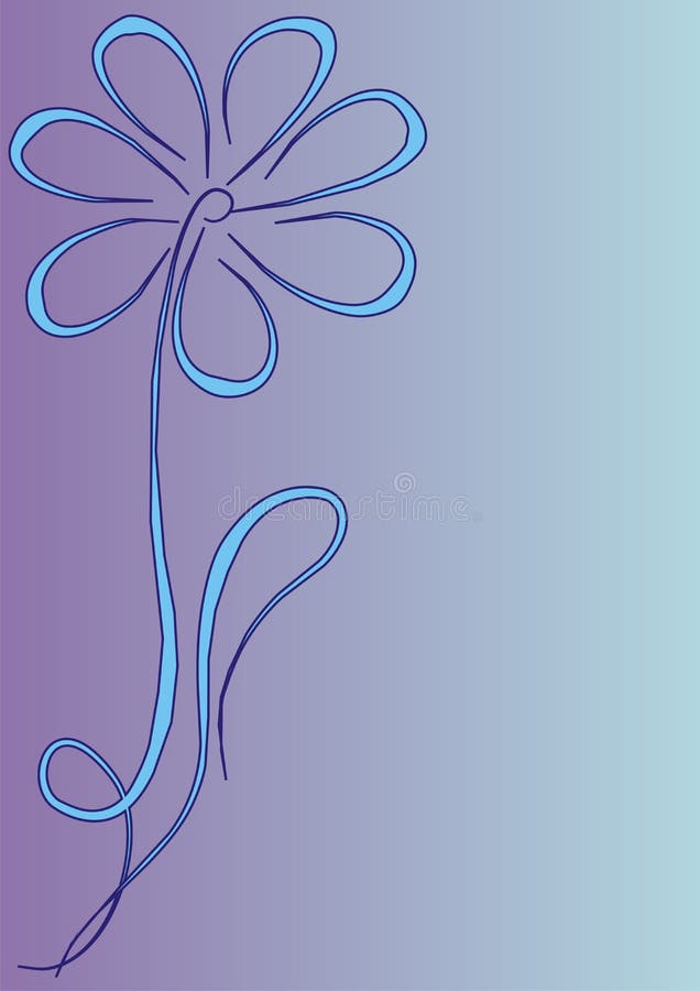 Blue flower ornament frame