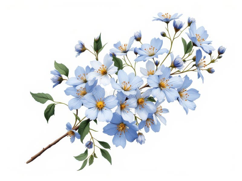 Blue Flower with a Yellow Center