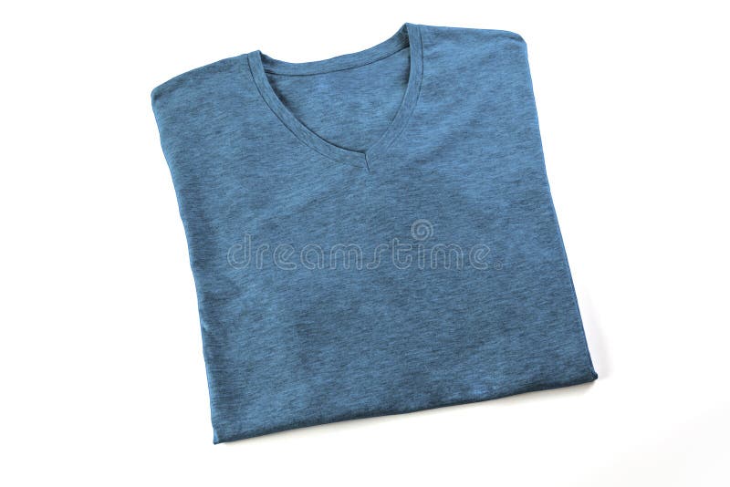 Blue Folded T-shirt Mock Up, Ready To Replace Your Design. Stock Photo ...