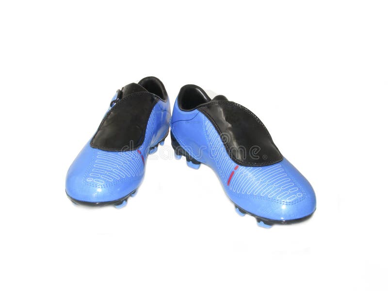 Blue football boots