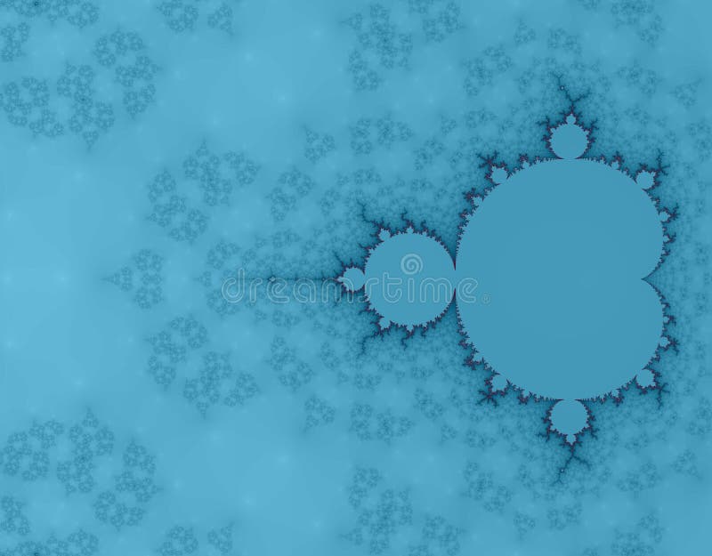Blue fractal pattern artwork showcasing intricate and detailed designs with a mesmerizing visual effect, Generative AI stock illustration