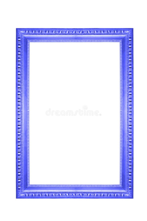Beautiful Blue Frame Isolated on White Background Stock Image Image