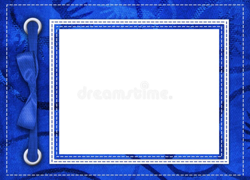 Blue framework for photos