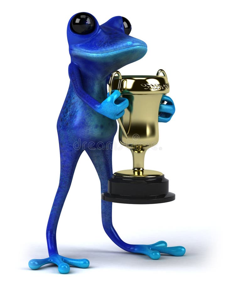 Blue frog vector illustration