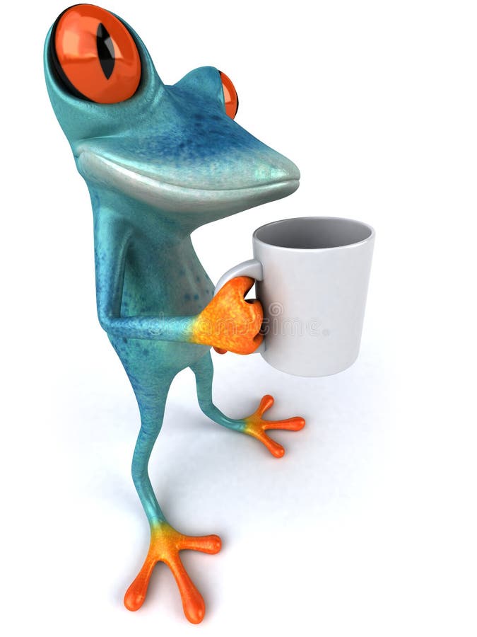 Blue frog stock illustration