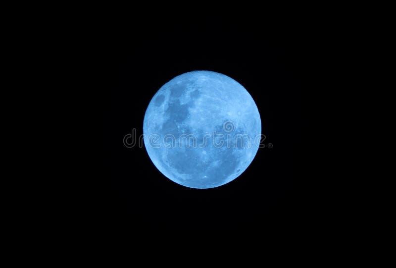 Blue Full moon on the dark night royalty free stock photo Blue Full moon on the dark night royalty free stock photo