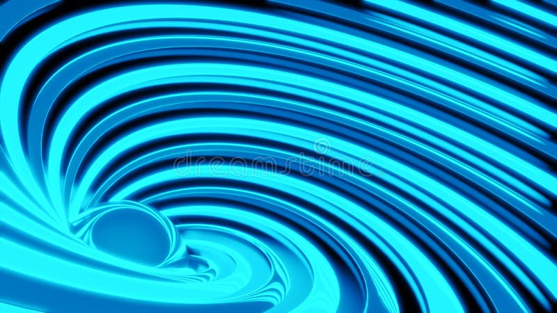 Dark blue background. Design. A twisted green loop rotating around itself  and above it a green square in abstraction Stock Photo - Alamy