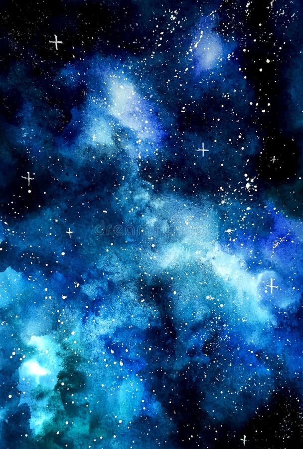 Blue Galaxy Background for Text Stock Illustration - Illustration of  background, constellation: 135098794