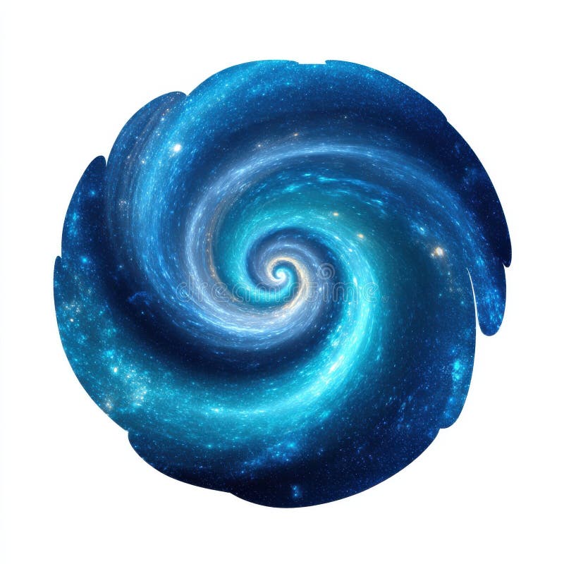 Blue Galaxy Swirl Ring Icon vector illustration