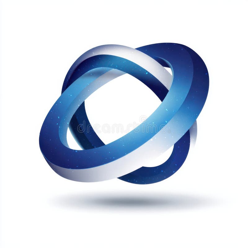 Blue Galaxy Swirl Ring Icon vector illustration