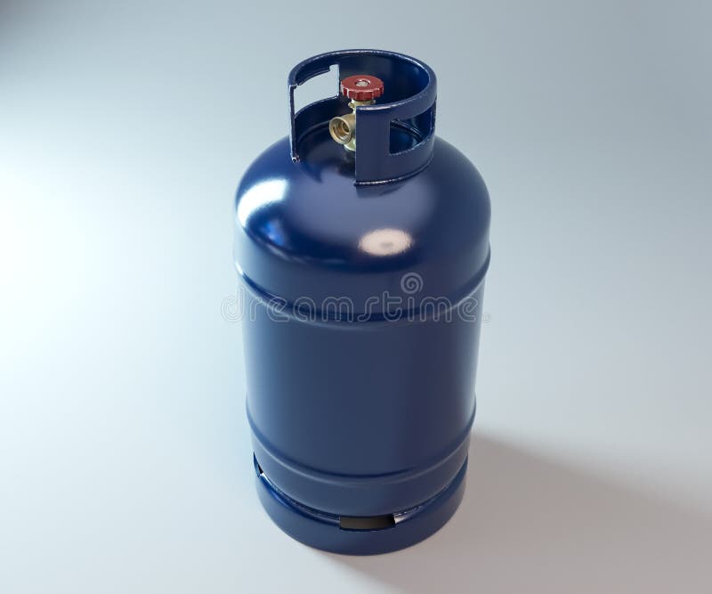Blue Gas Cylinder stock illustration. Illustration of heating 267946260