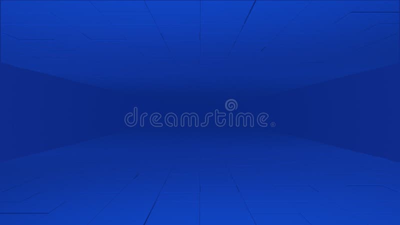 Blue geometric block wall moving. Abstract 3d animation. royalty free illustration