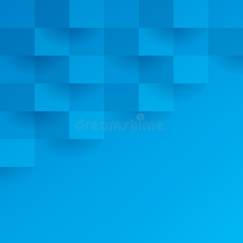Blue geometric pattern, abstract background template. stock illustration