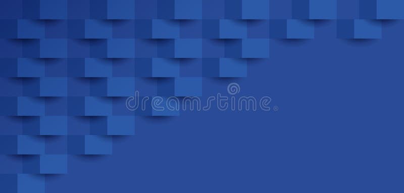 Blue geometric pattern, abstract background template. stock illustration