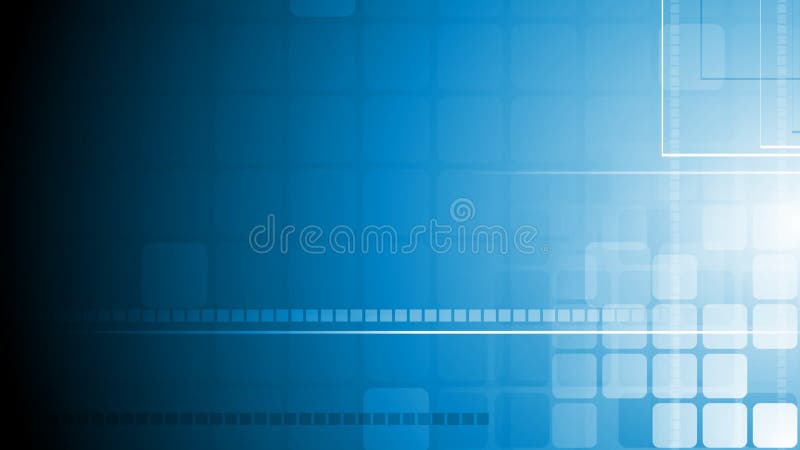Blue geometric technology video animation stock illustration