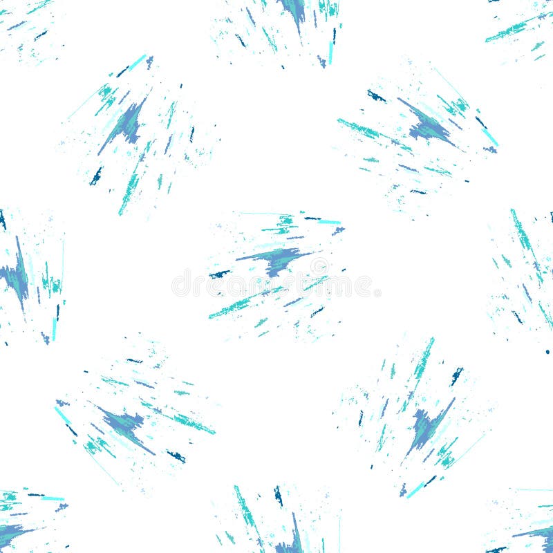 Blue Geometric Tiles Seamless Pattern, Single Color Mosaic Decorative