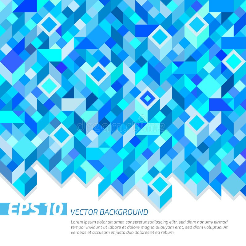 Blue geometry stock vector. Illustration of graphic, entertainment