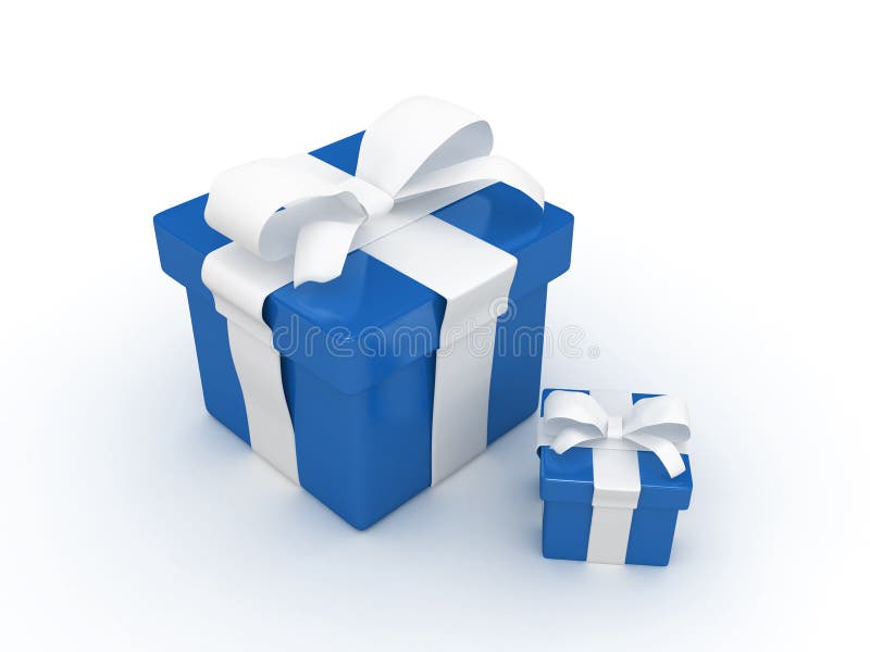 Blue gift stock illustration