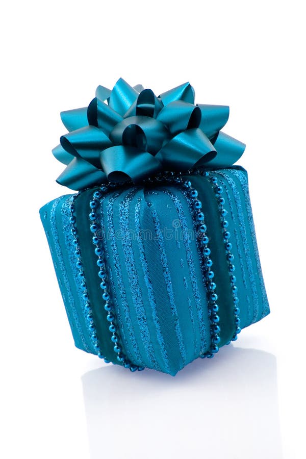 Blue gift stock image. Image of seasonal, birthday, anniversary 18979761