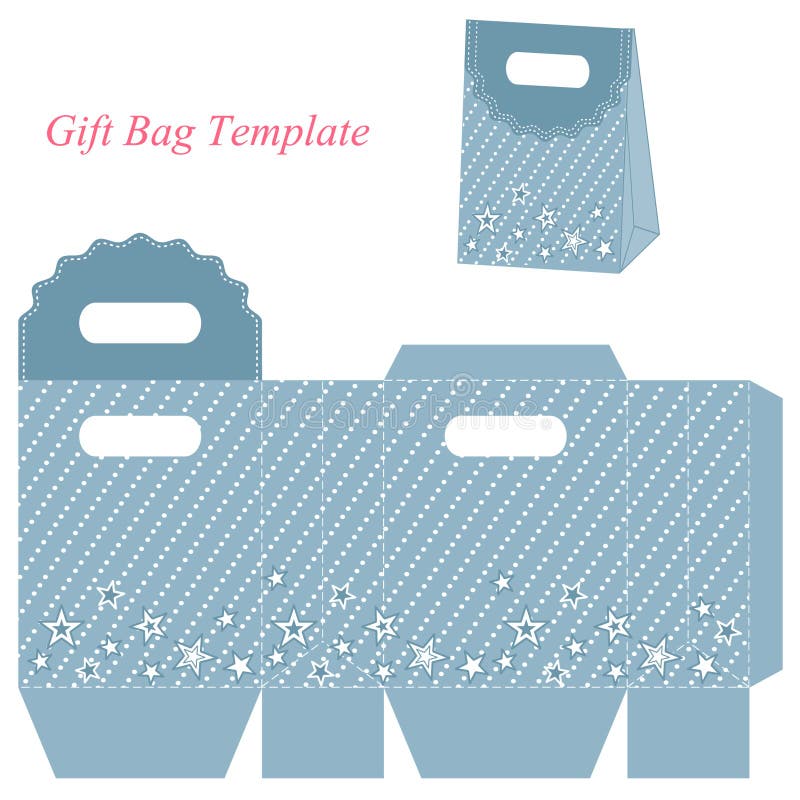 Blank gift bag template stock vector. Illustration of isolated 48154670