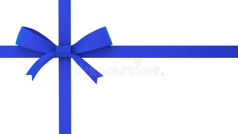 Blue gift bow stock illustration