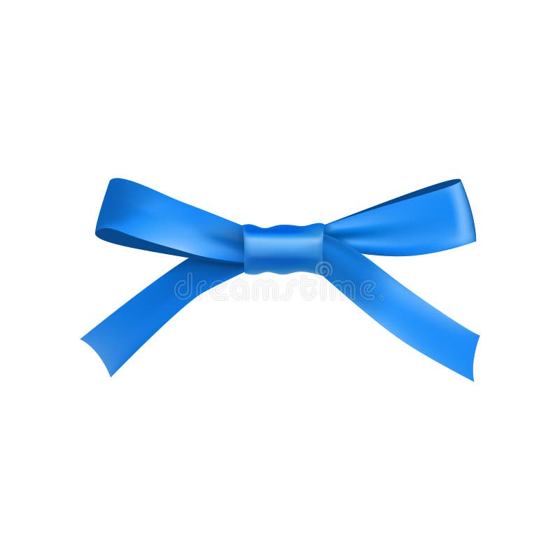 Thin ribbon bows of blue color collection Stock Vector Image & Art