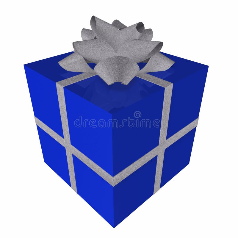 Blue Gift Box stock illustration