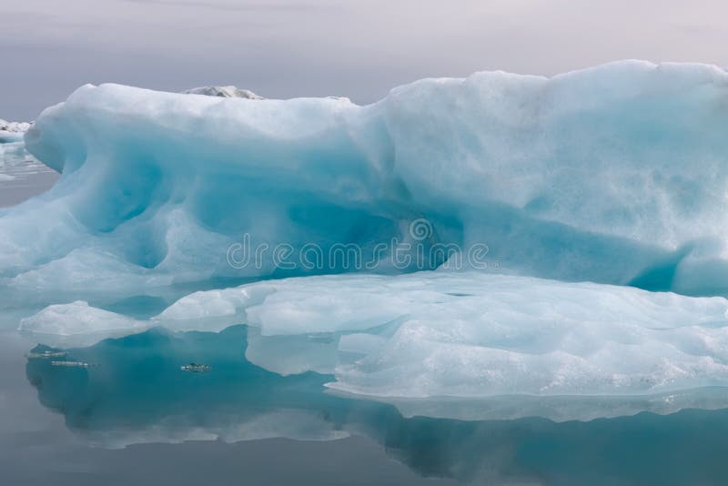 Blue glacial ice