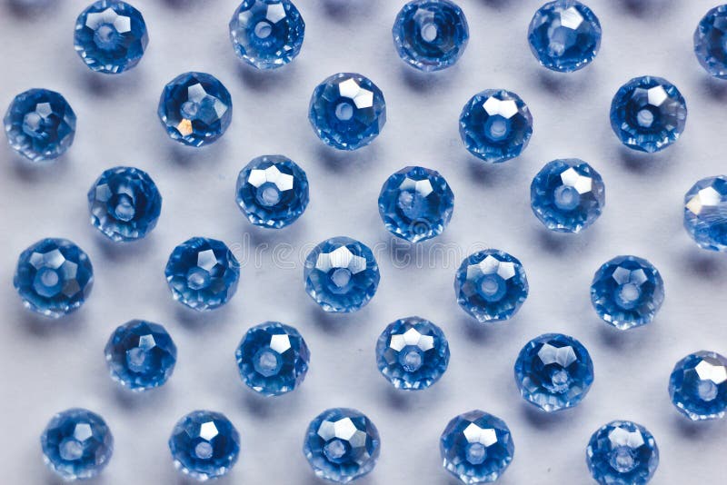 Blue glass beads