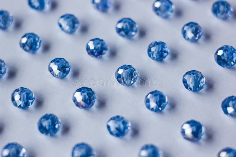 Blue glass beads