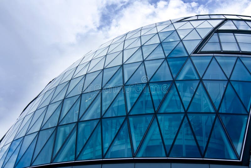 Blue glass domed building stock image. Image of glass 36076523