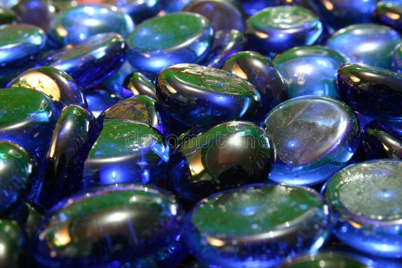 Blue glass pebbles stock photo. Image of stones, bright 972796