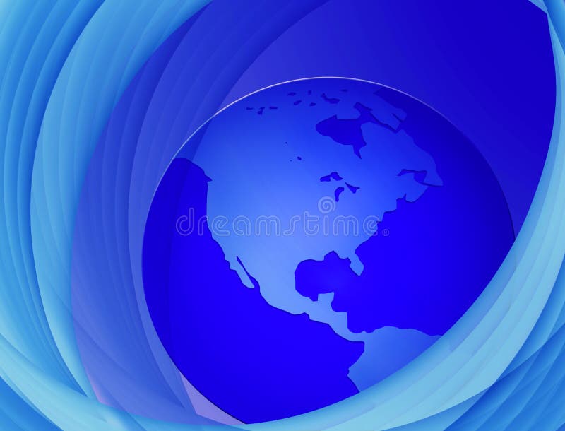 Blue globe abstract