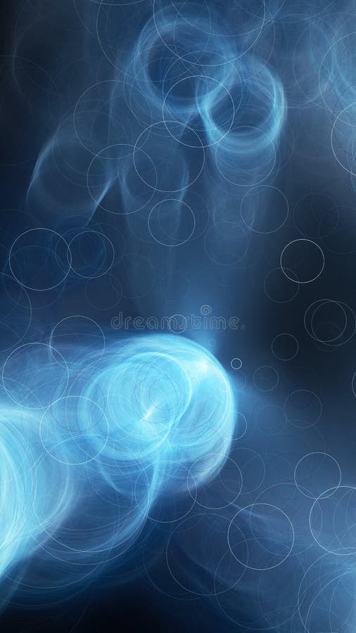 Blue glowing futuristic bubbles smartphone template vector illustration