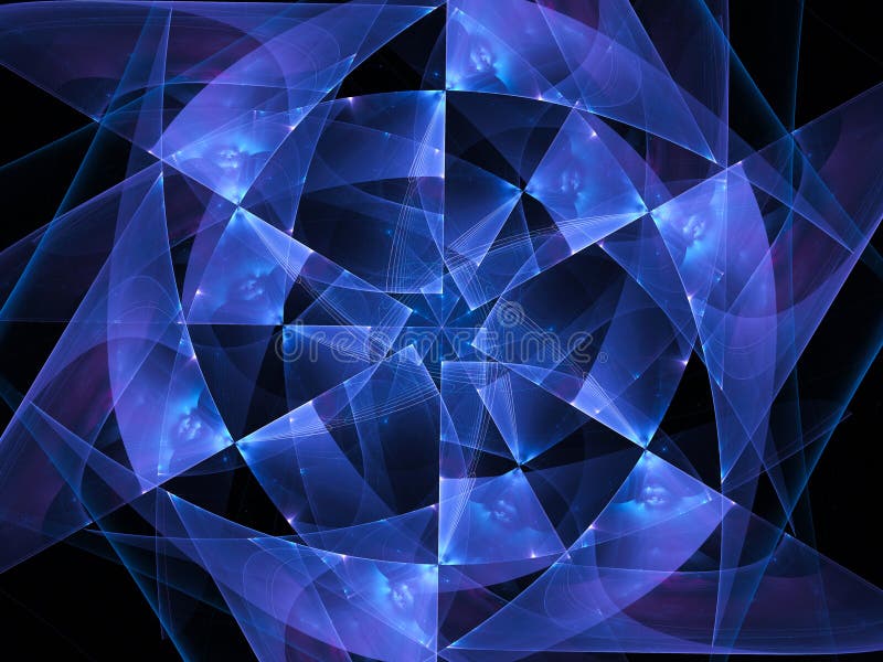 Blue glowing futuristic quantum technology vector illustration