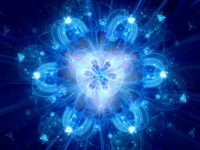 Blue Glowing Magical Spiritual Background Stock Illustration