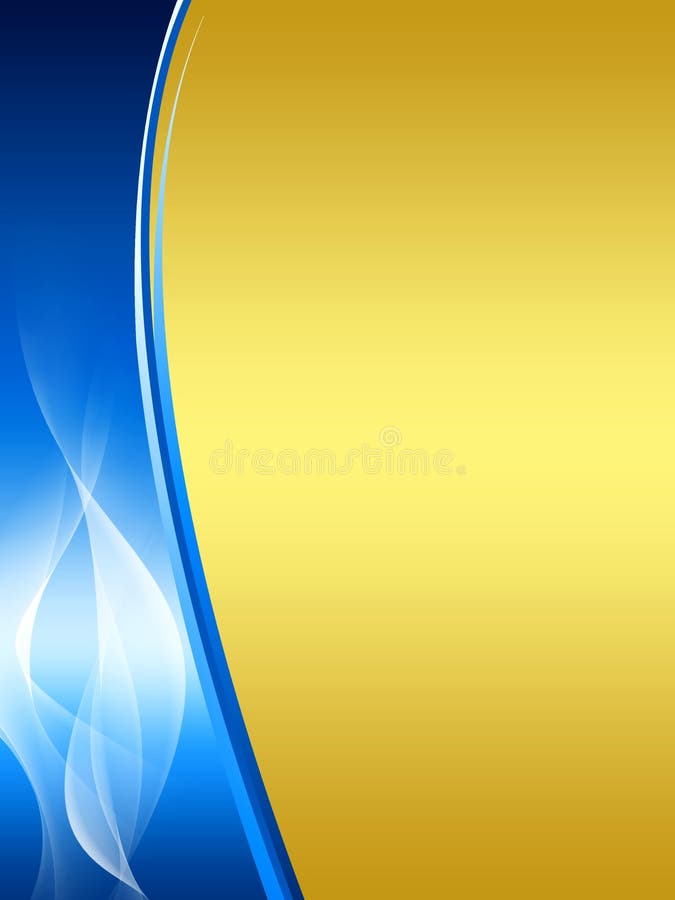 Blue and Gold Abstract Background Stock Illustration - Illustration of