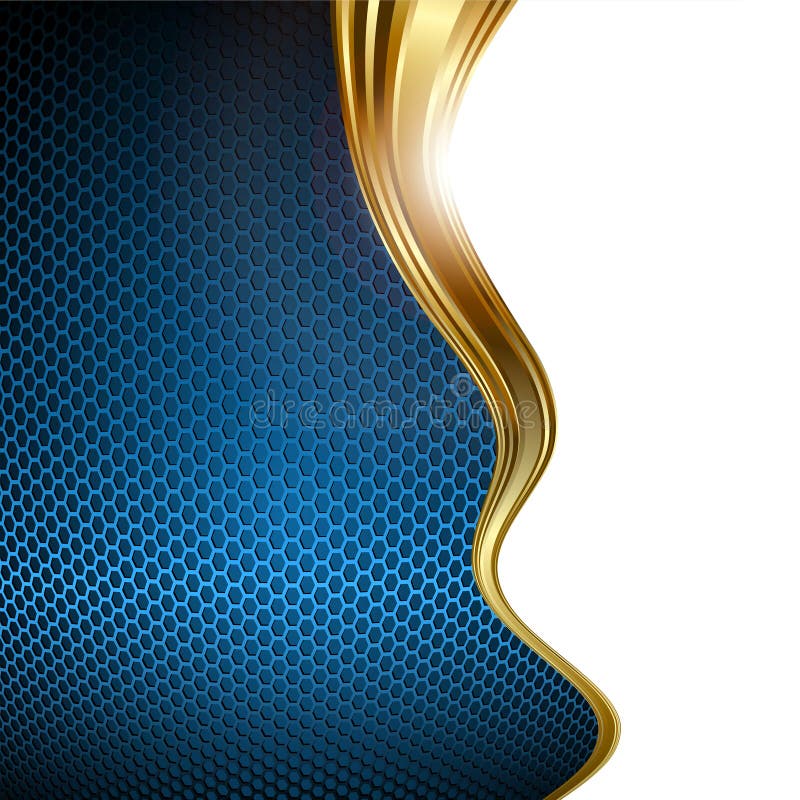 Blue and gold abstract background