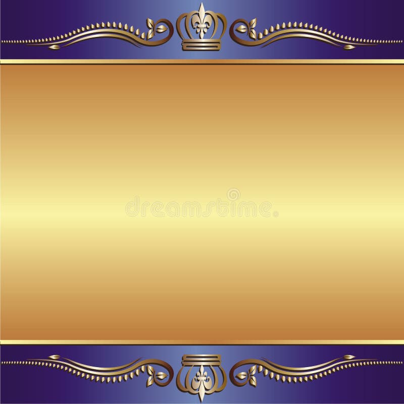 Blue gold background stock vector. Illustration of pattern - 24410188