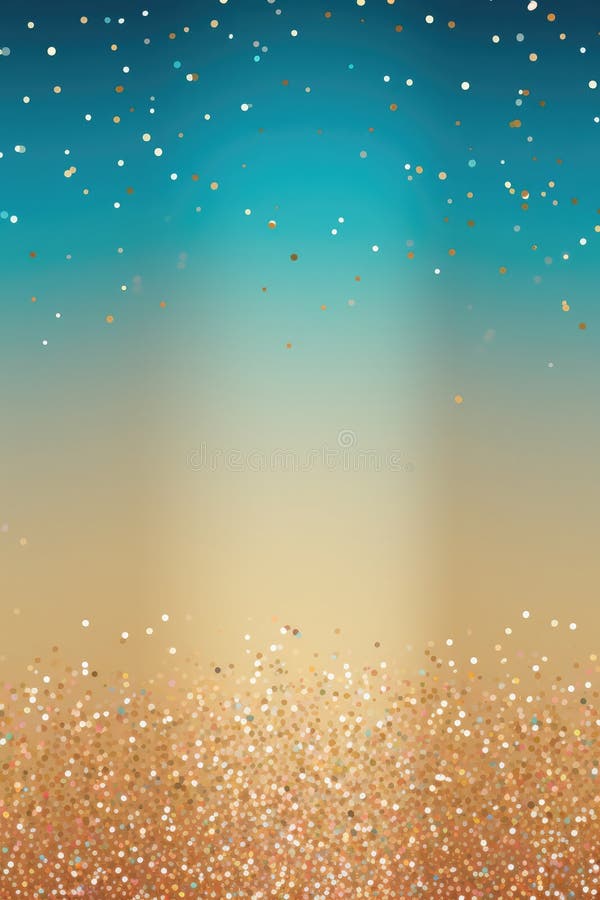 A Blue and Gold Background with Gold Glitter Stock Illustration
