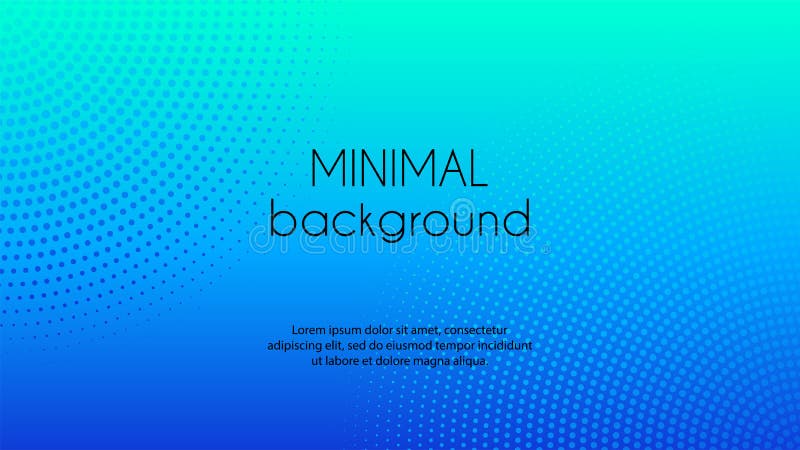 Blue gradient minimal vector background with dotted corners. Abstract halftone textured backdrop for presentations royalty free illustration