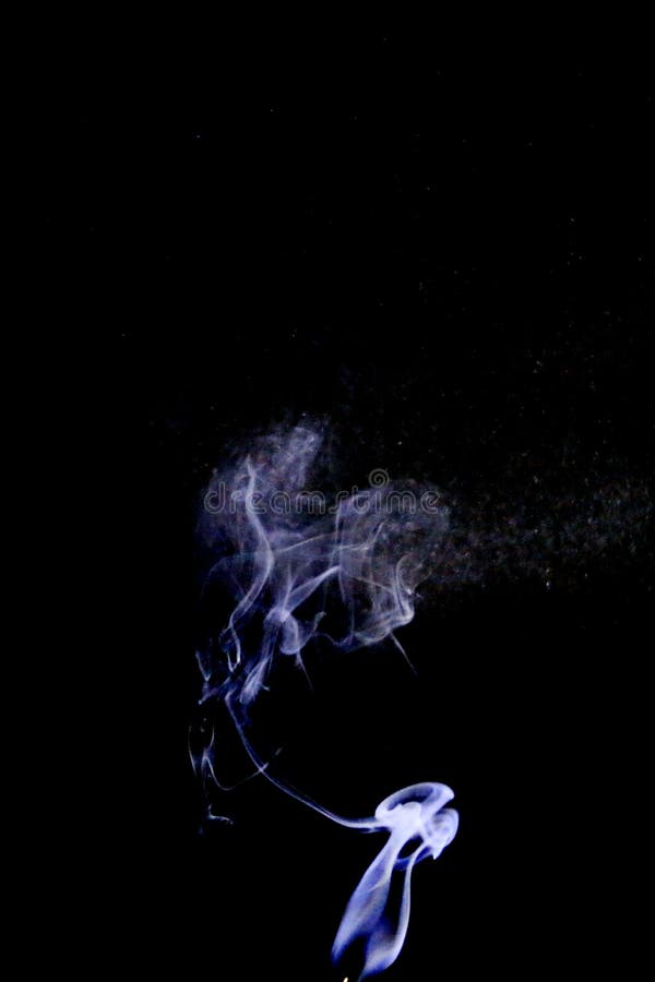 Blue-gray Incense Smoke on a Black Background. Vertical Photo. Blurred  Background. Space for Text. Stock Image - Image of dynamic, aroma: 169903725