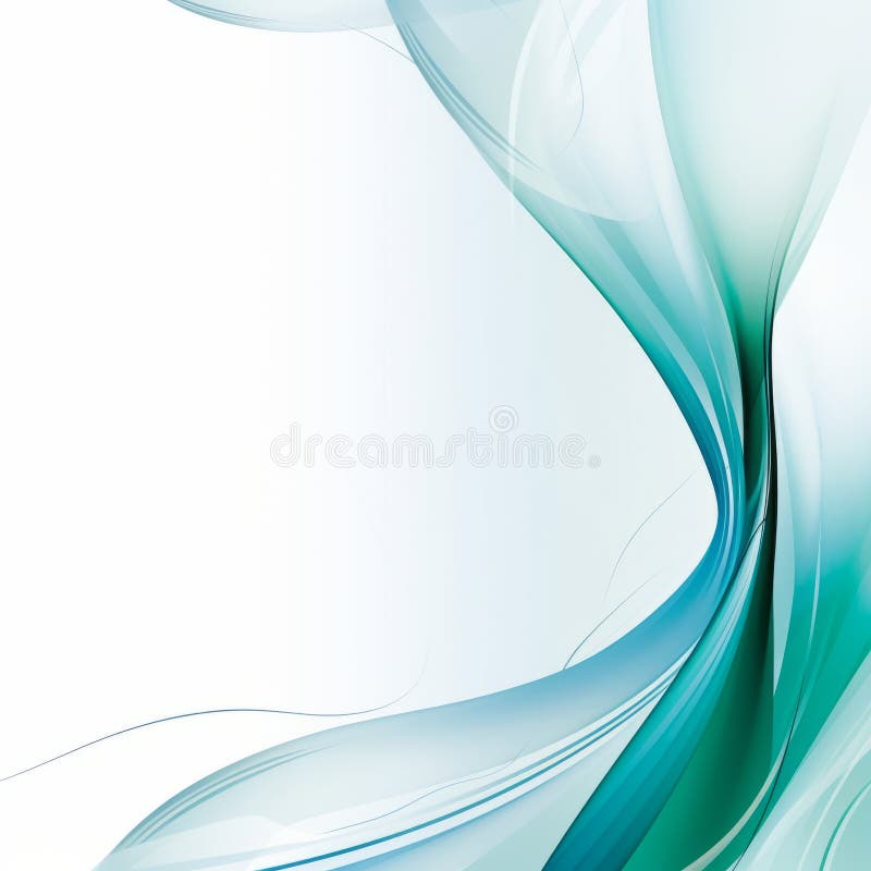 a blue and green abstract background with wavy lines generative ai