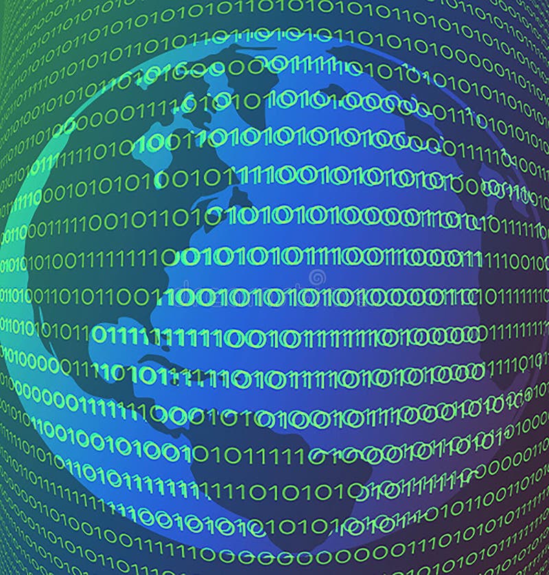 Abstract cg non-ai global communications computer code illustration background wallpaper screensaver stock illustration