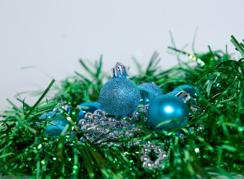 Blue And Green Christmas Decorations Stock Image Image of holiday