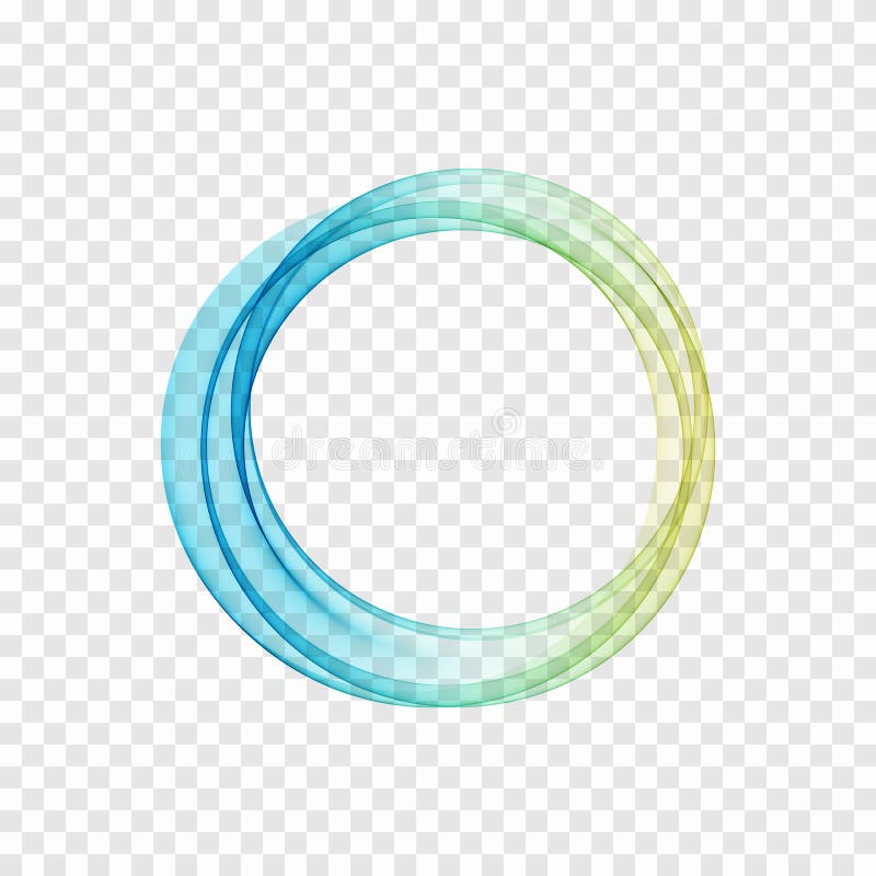 Blue, green circle. Transparent abstract lines in a circle. Banner design. royalty free illustration