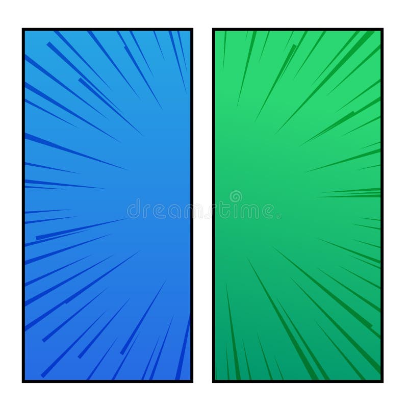 Blue and green comic style banner design royalty free illustration